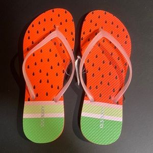OLD NAVY| NWT Watermelon Flipflops size 8